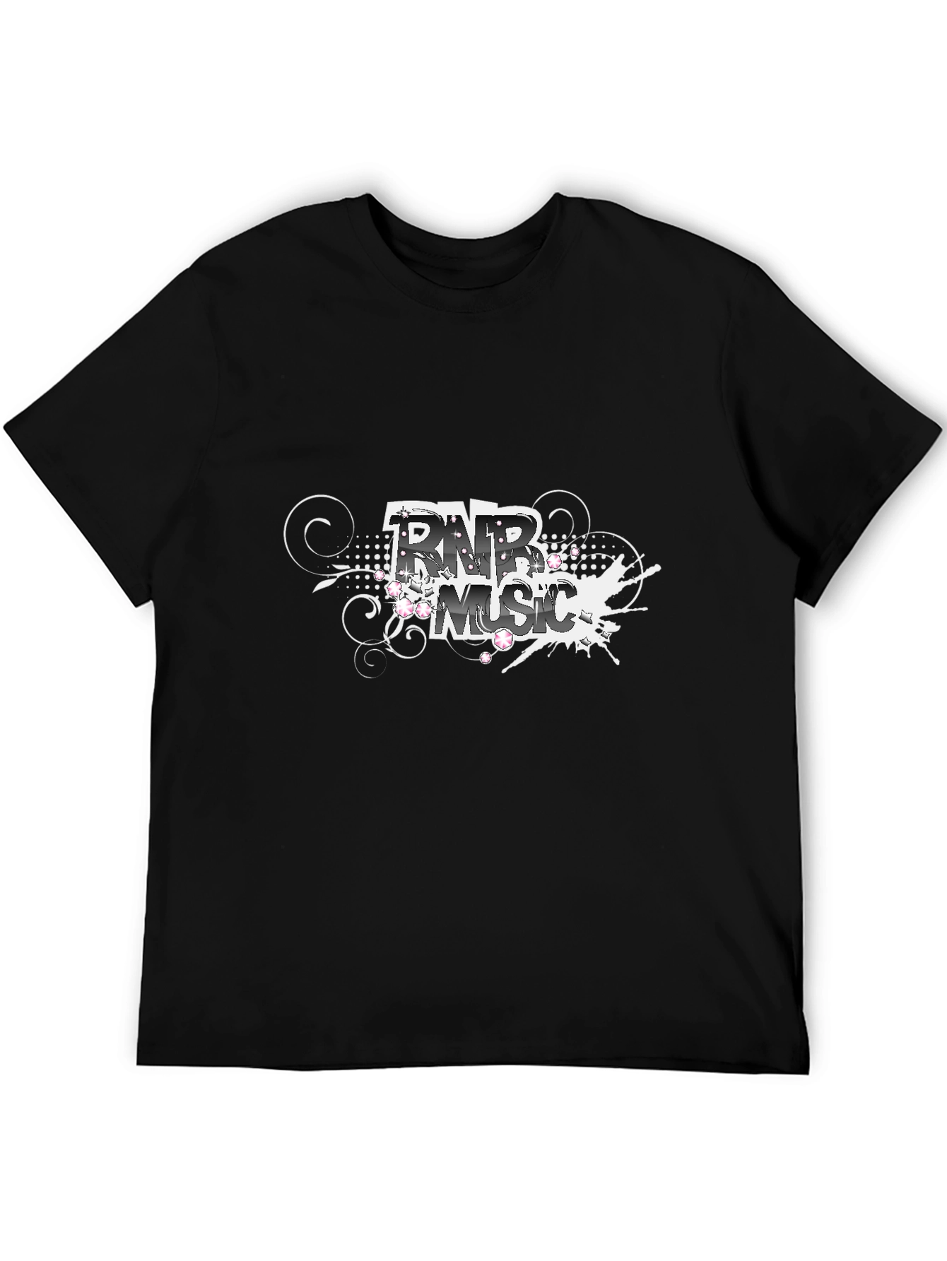R&B Music Graphic Black T-Shirt