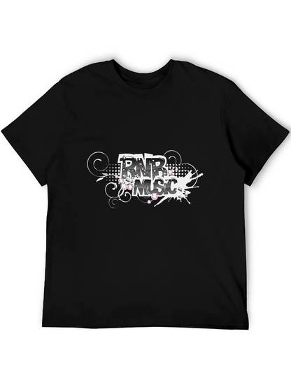 R&B Music Graphic Black T-Shirt