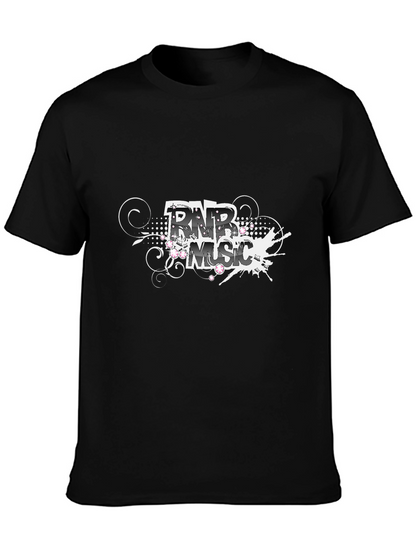 R&B Music Graphic Black T-Shirt