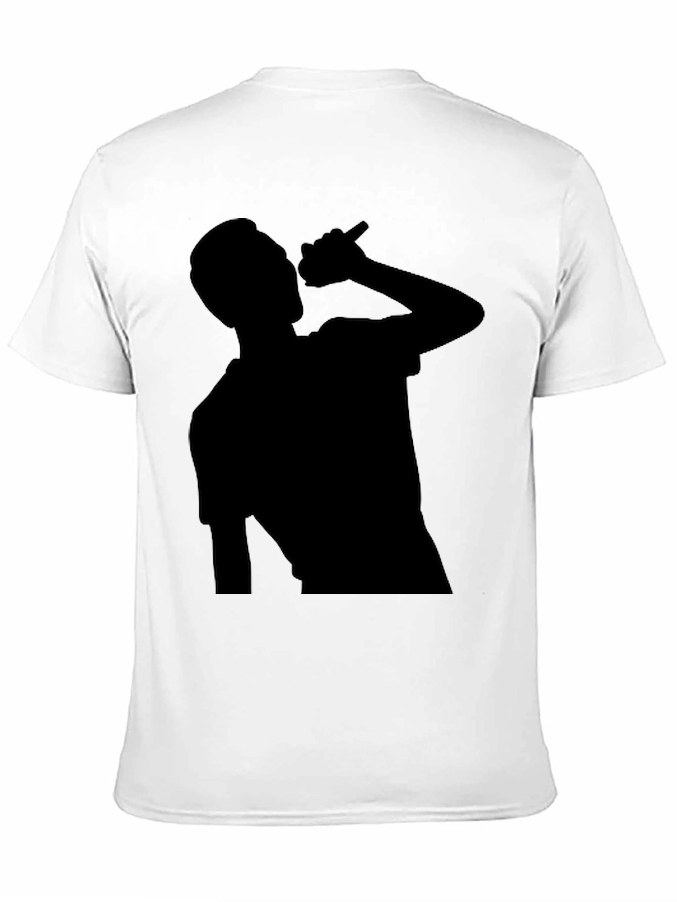 Silhouette Singer Graphic Tee - Black Cotton T-Shirt