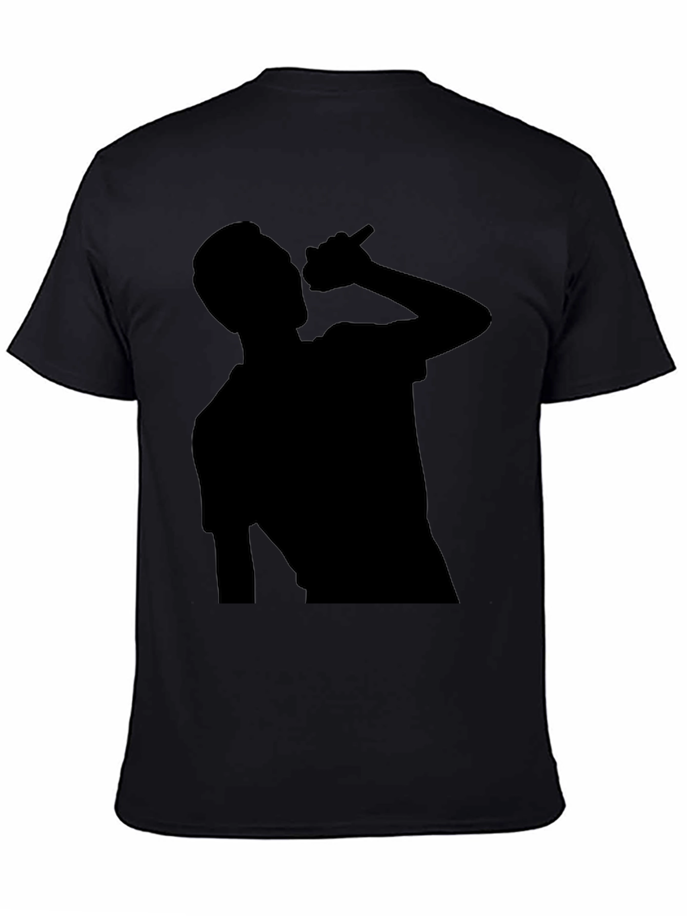 Silhouette Singer Graphic Tee - Black Cotton T-Shirt