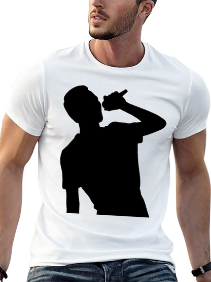 Silhouette Singer Graphic Tee - Black Cotton T-Shirt