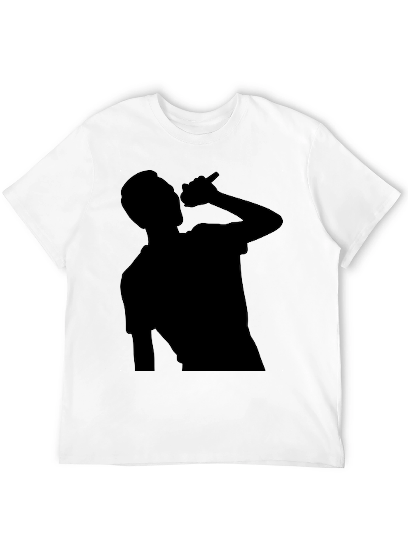Silhouette Singer Graphic Tee - Black Cotton T-Shirt