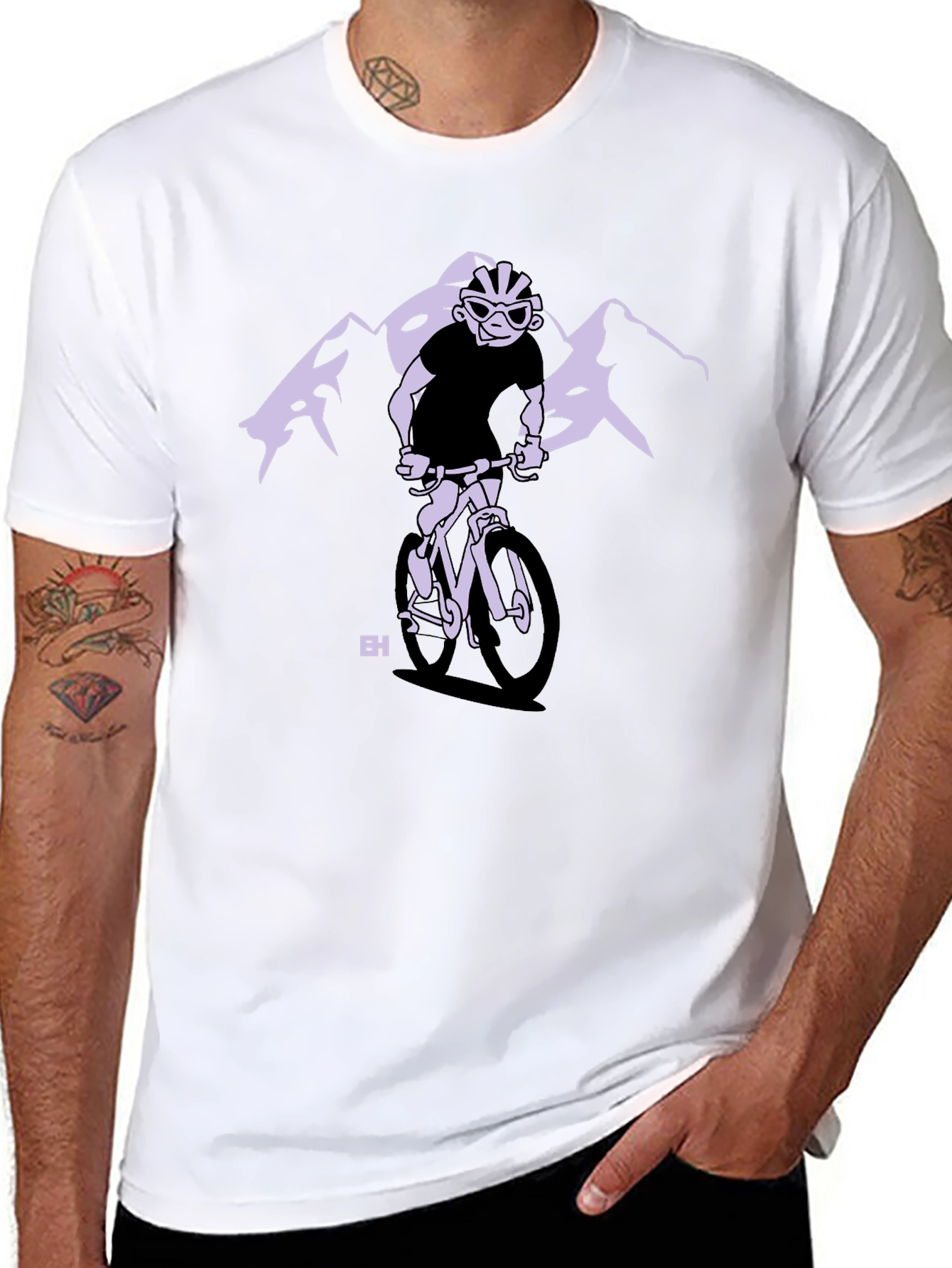 Mountain Biker Graphic Tee - Black