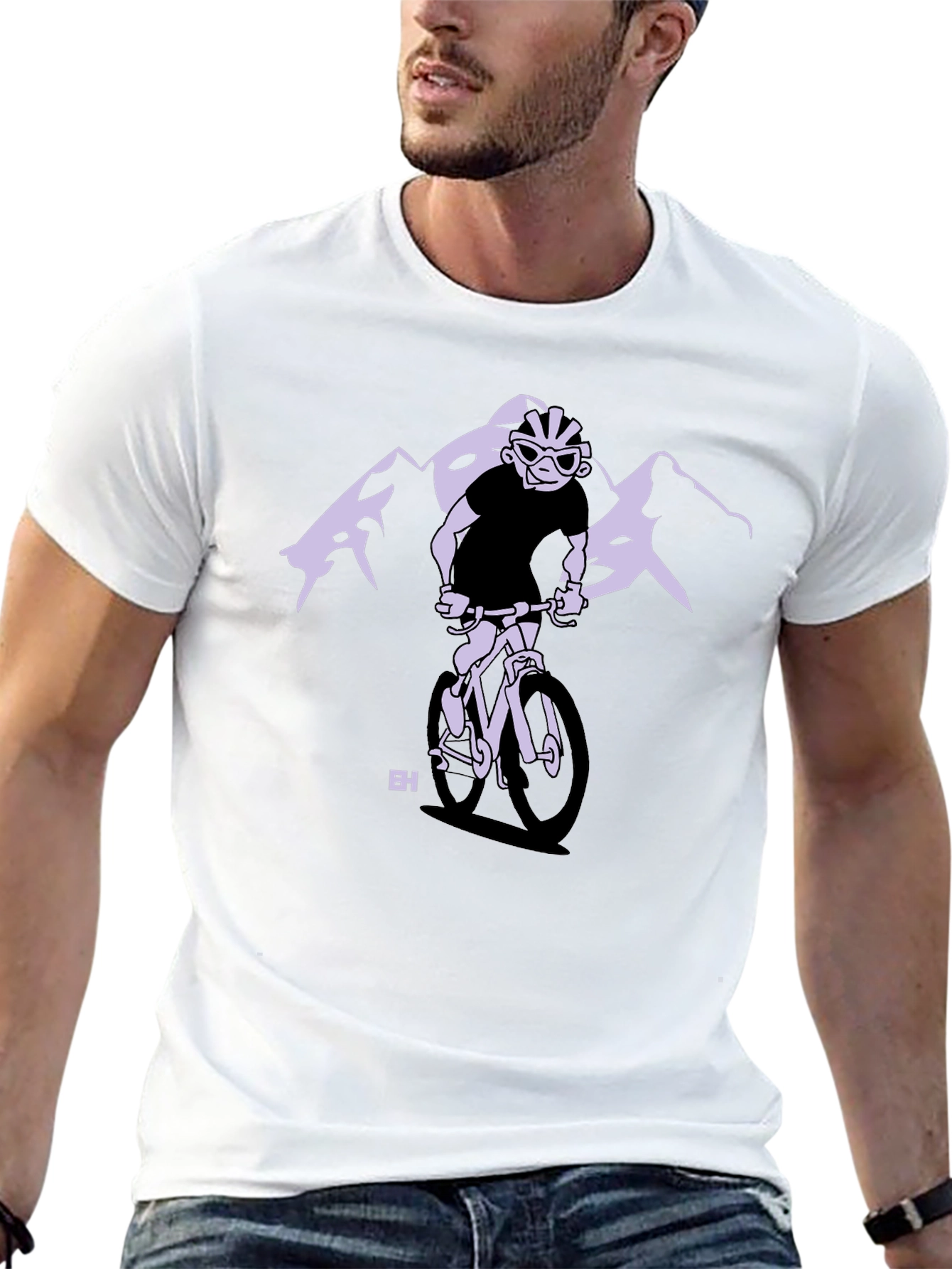 Mountain Biker Graphic Tee - Black