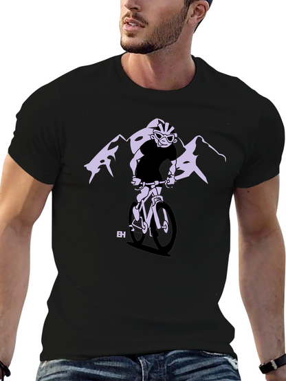Mountain Biker Graphic Tee - Black