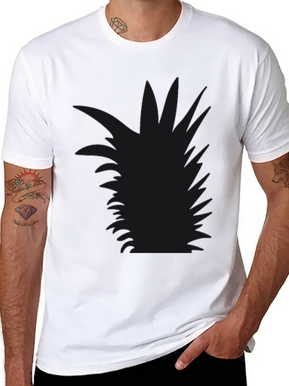 Mens Black Pineapple Graphic Tee - Casual Style