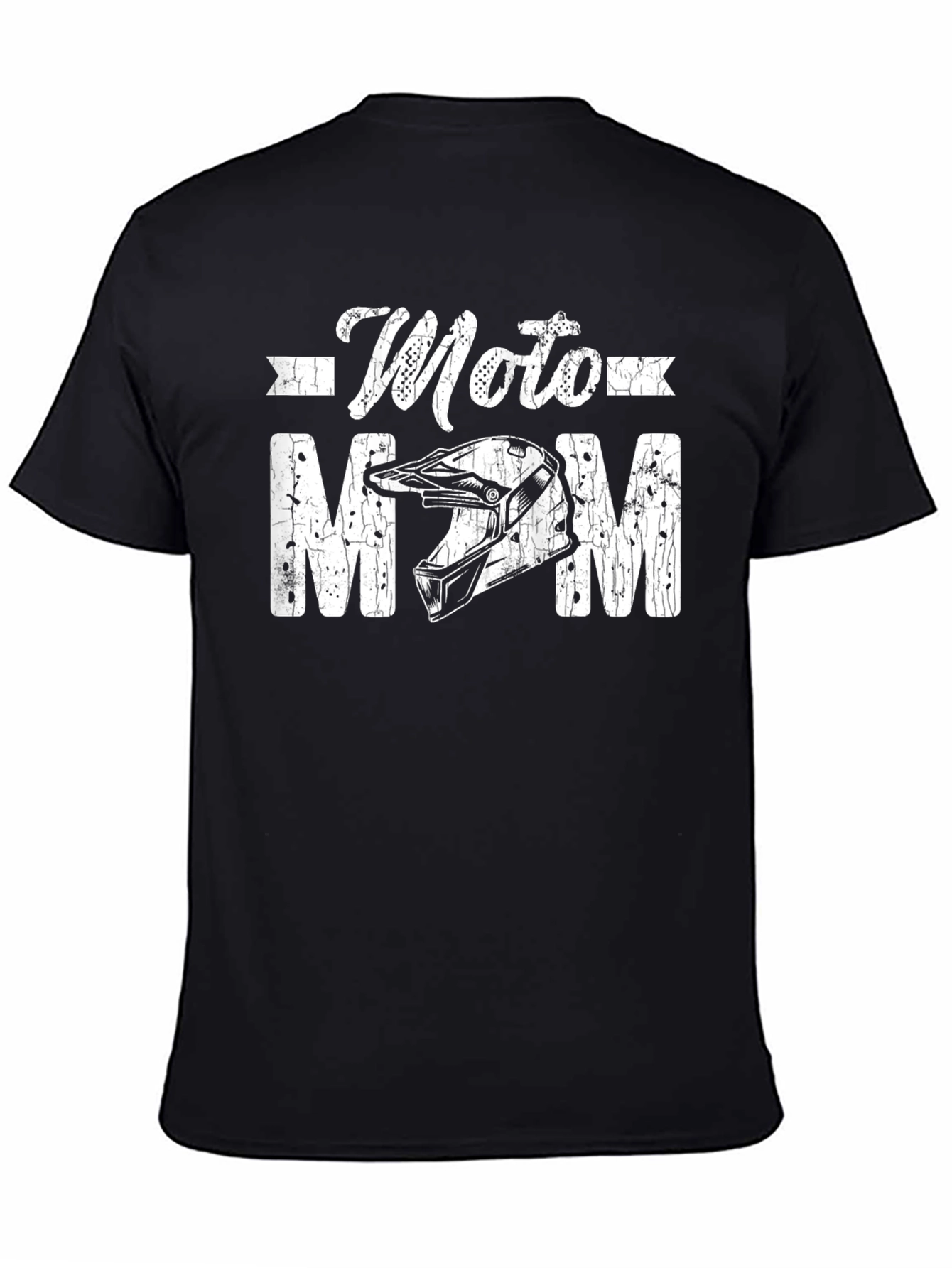 Moto Mom Graphic Tee - Black Cotton Shirt