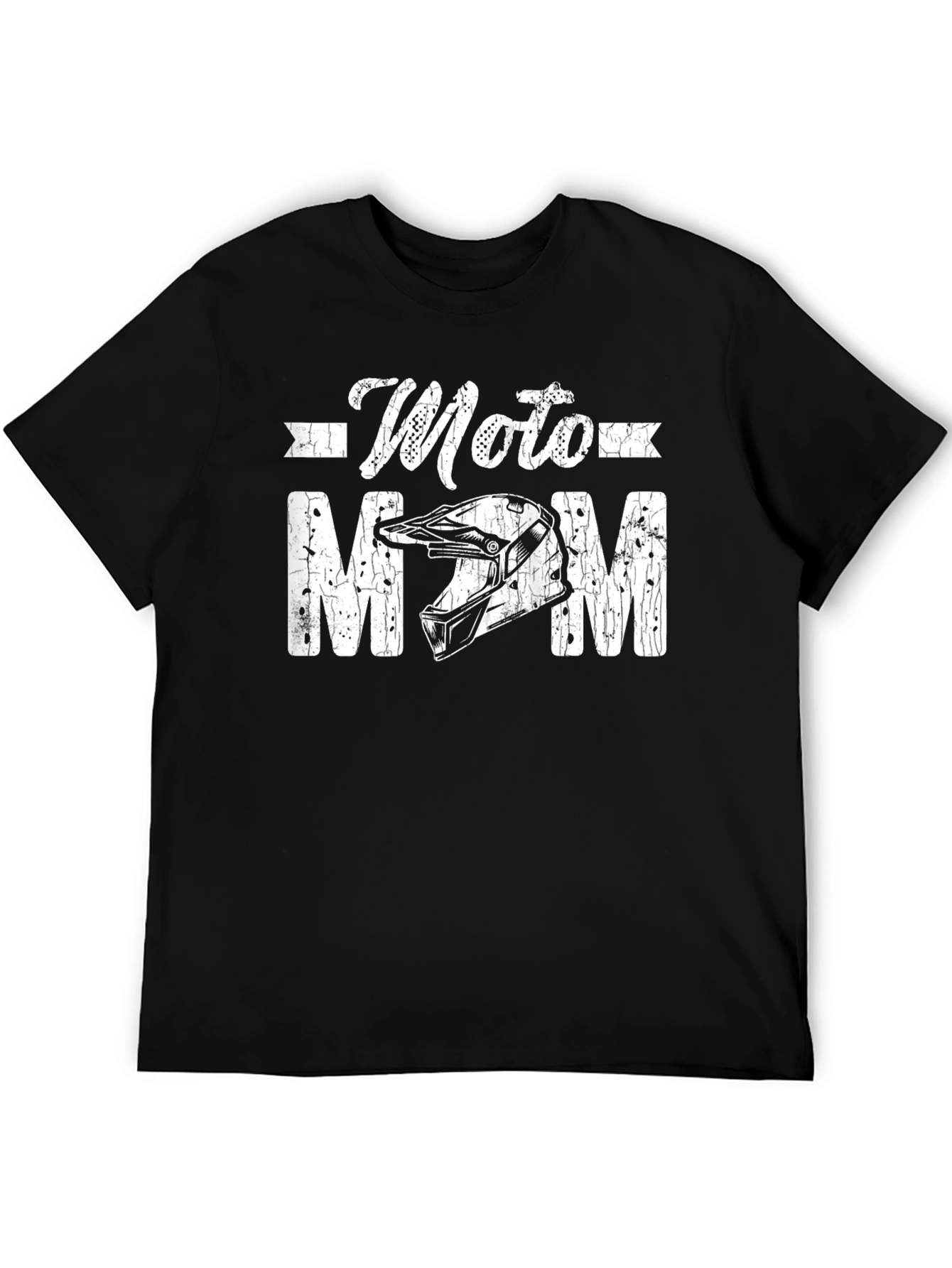 Moto Mom Graphic Tee - Black Cotton Shirt