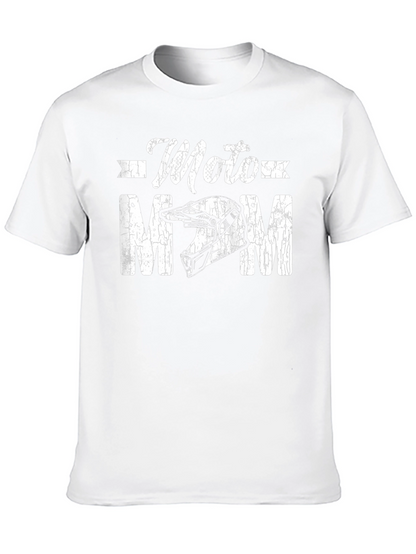 Moto Mom Graphic Tee - Black Cotton Shirt