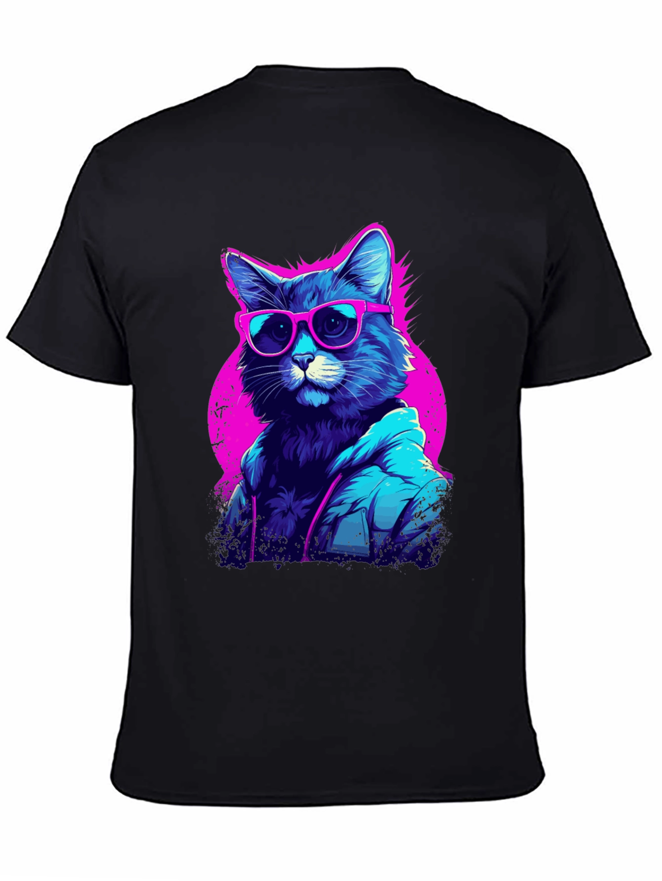 Cool Cat Graphic Tee - Retro Style