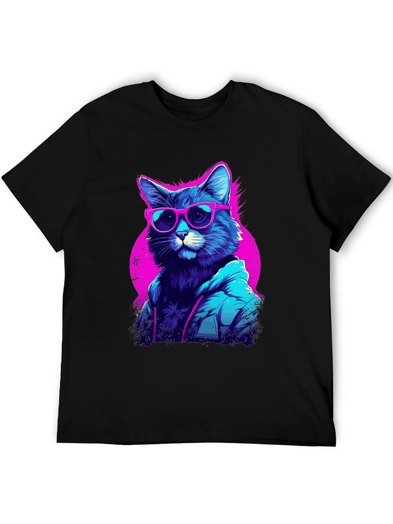 Cool Cat Graphic Tee - Retro Style
