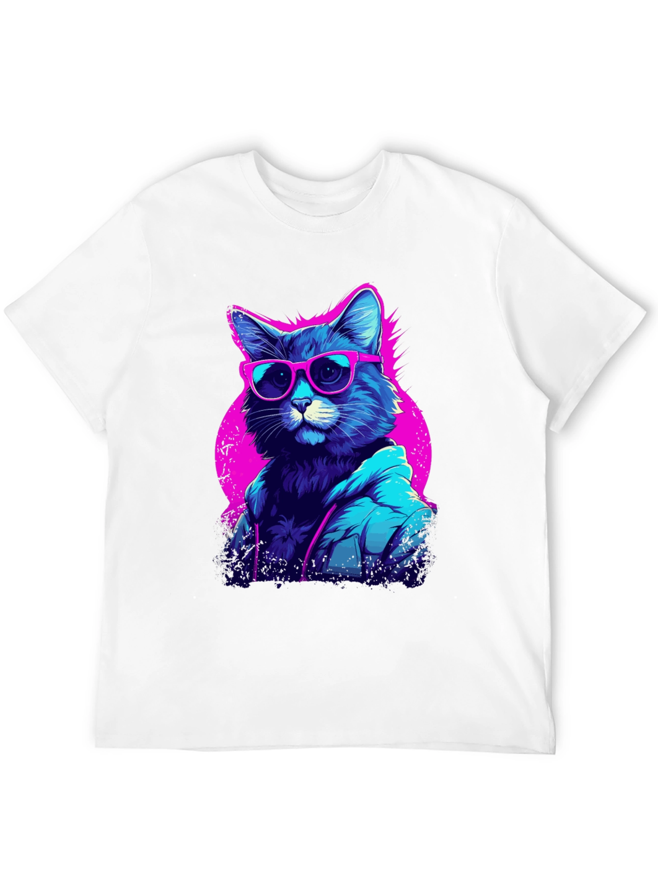 Cool Cat Graphic Tee - Retro Style