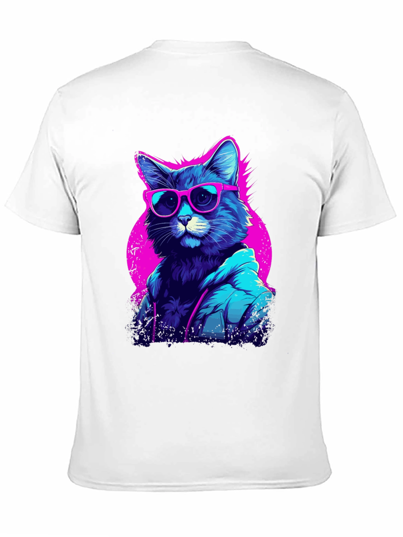 Cool Cat Graphic Tee - Retro Style