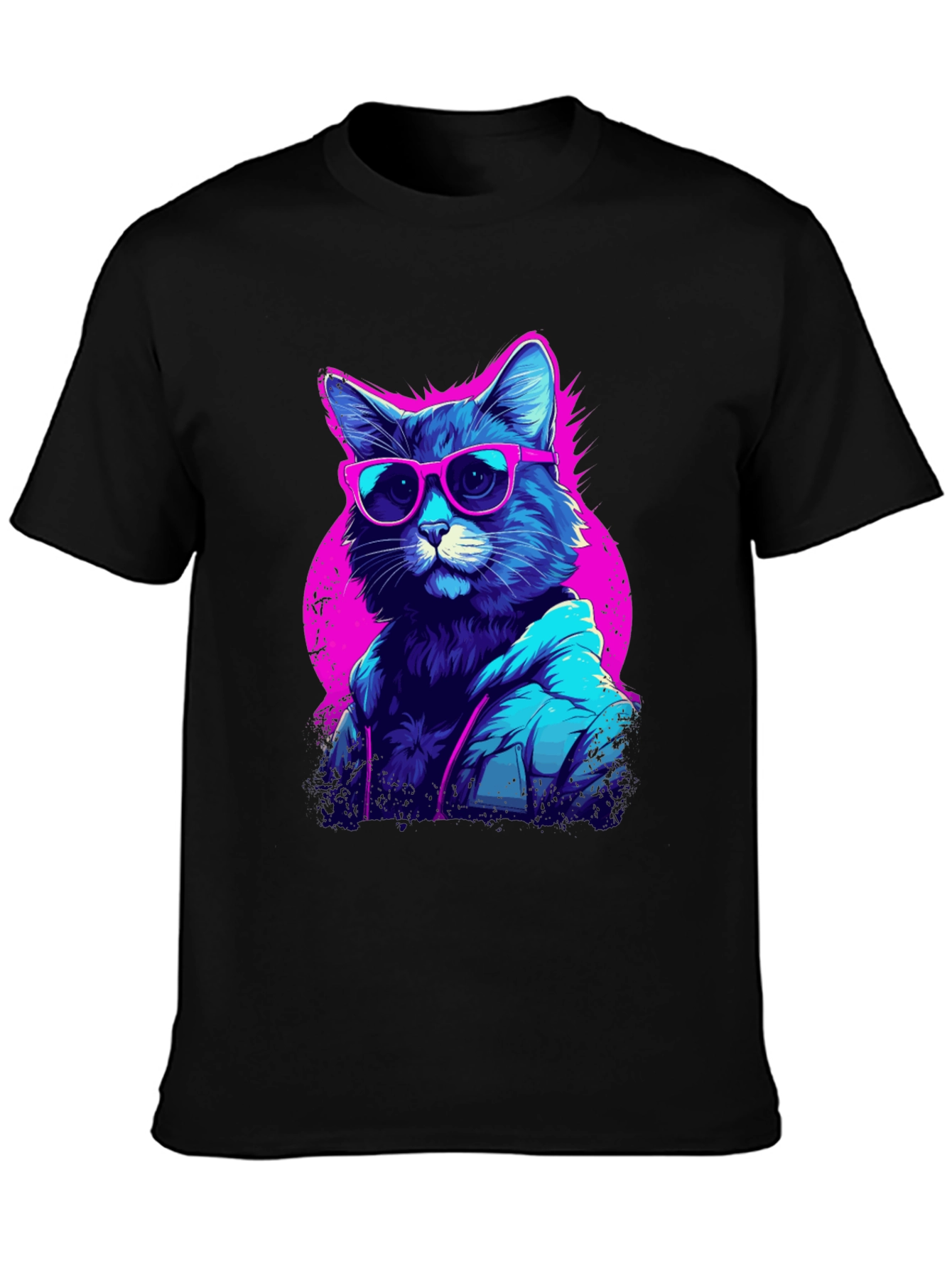 Cool Cat Graphic Tee - Retro Style