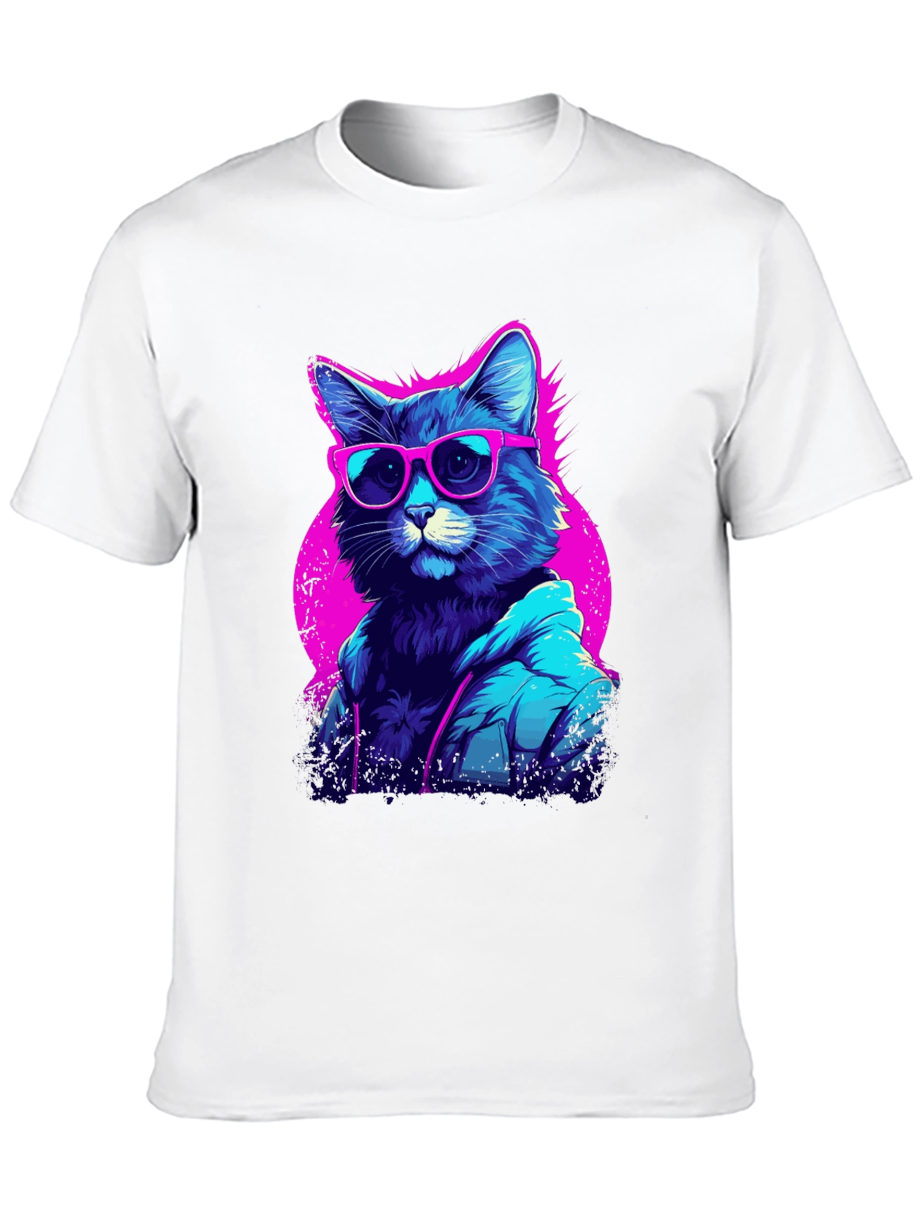 Cool Cat Graphic Tee - Retro Style