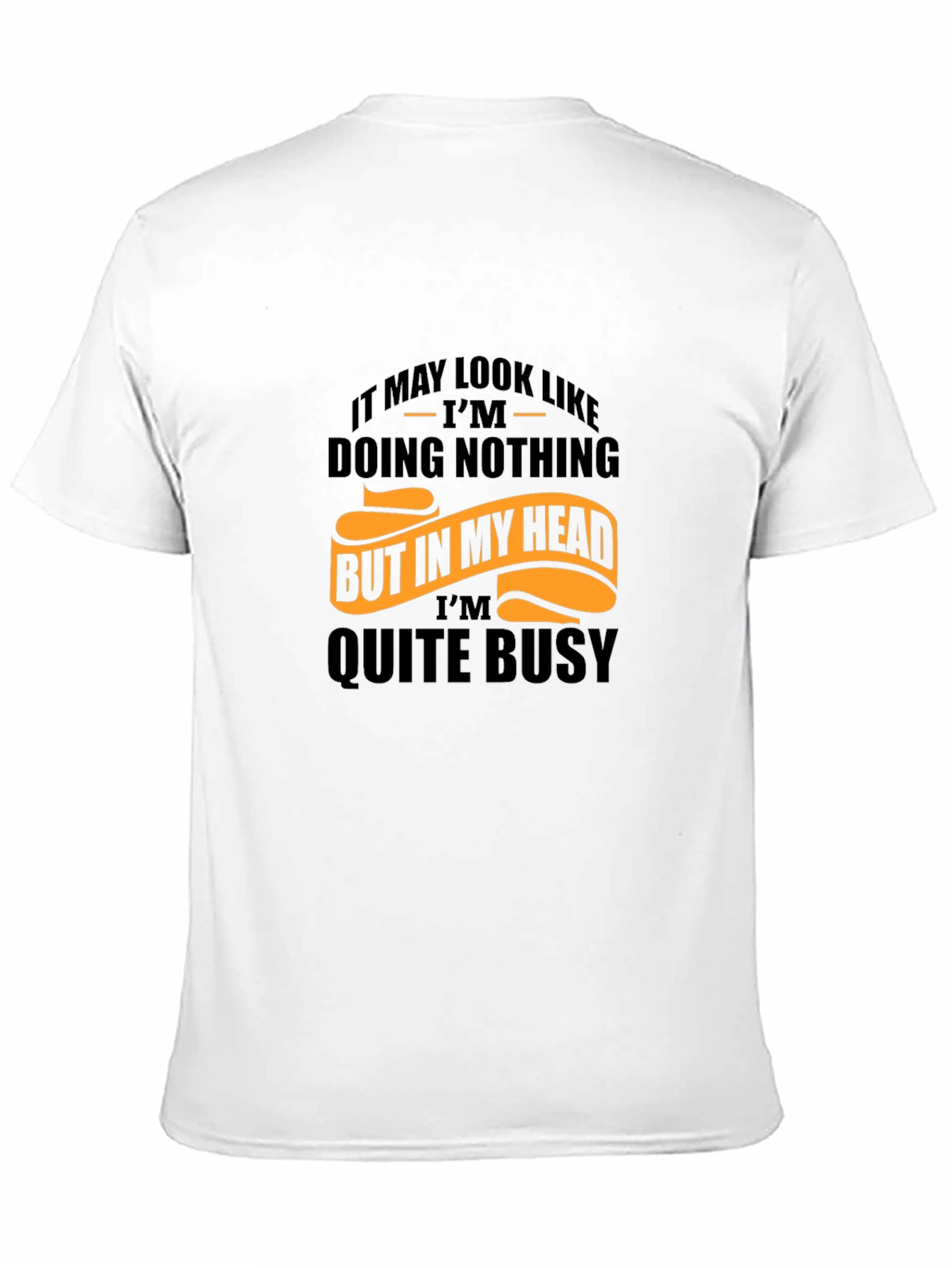 Funny Graphic Tee: Busy Mind Mens Black T-Shirt