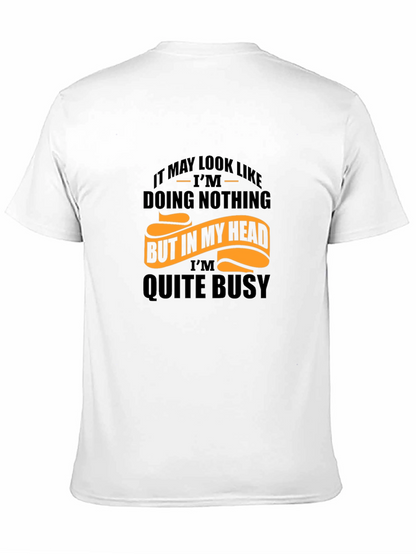 Funny Graphic Tee: Busy Mind Mens Black T-Shirt