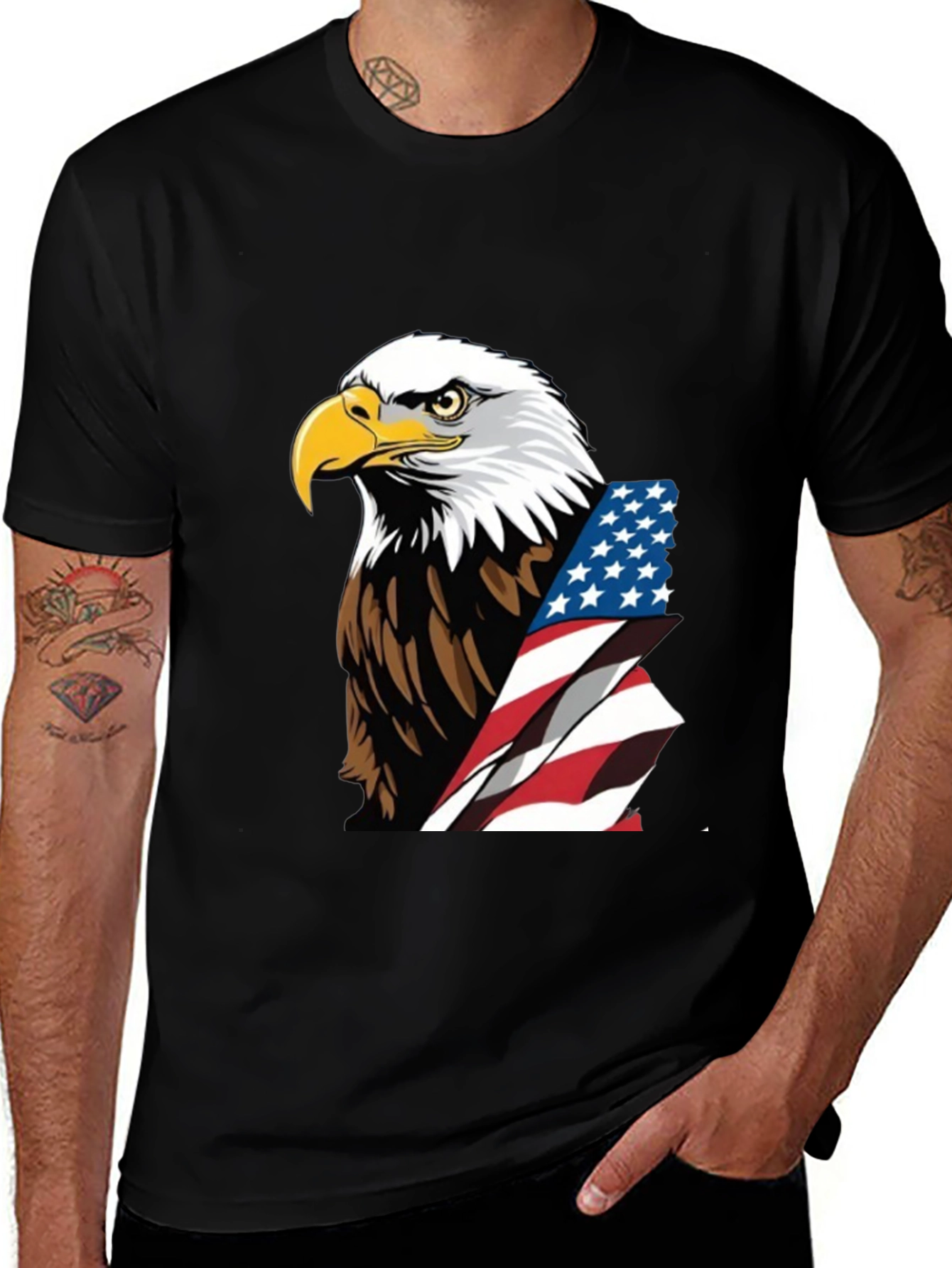 Patriotic Eagle Flag Graphic Tee