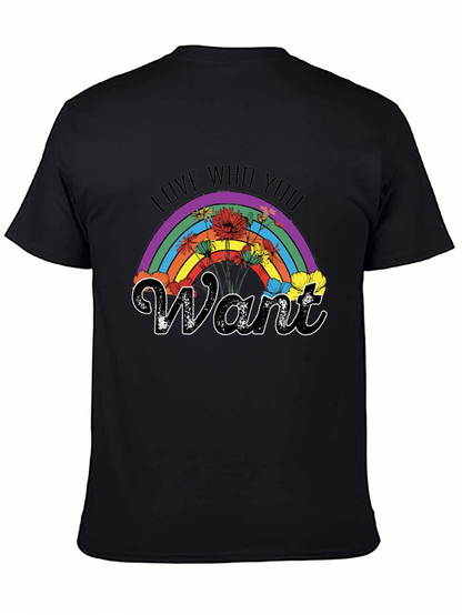 Love Who You Want Rainbow Floral T-Shirt