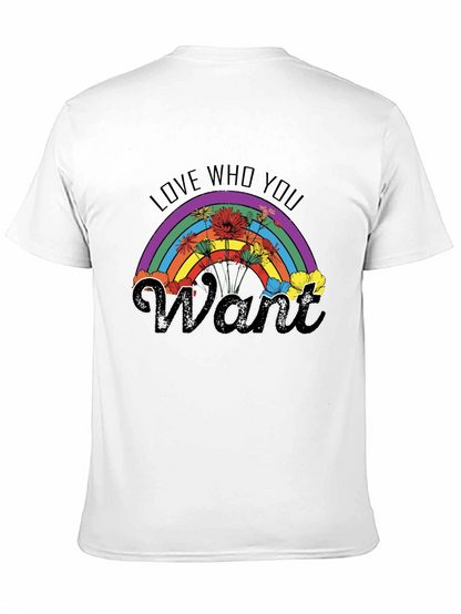 Love Who You Want Rainbow Floral T-Shirt