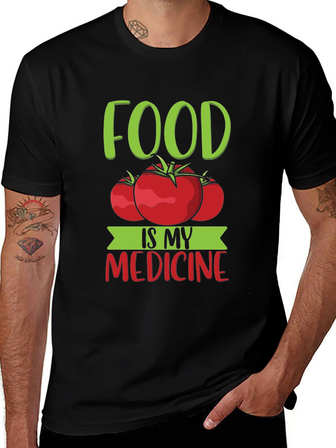 Food Is My Medicine T-Shirt - Tomato Graphic Tee