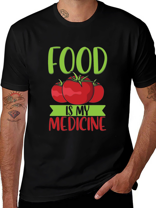 Food Is My Medicine T-Shirt - Tomato Graphic Tee