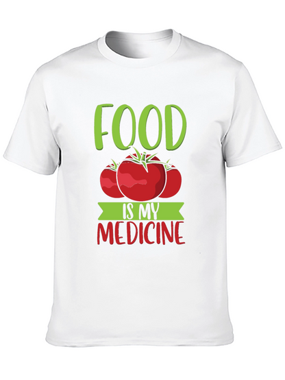 Food Is My Medicine T-Shirt - Tomato Graphic Tee