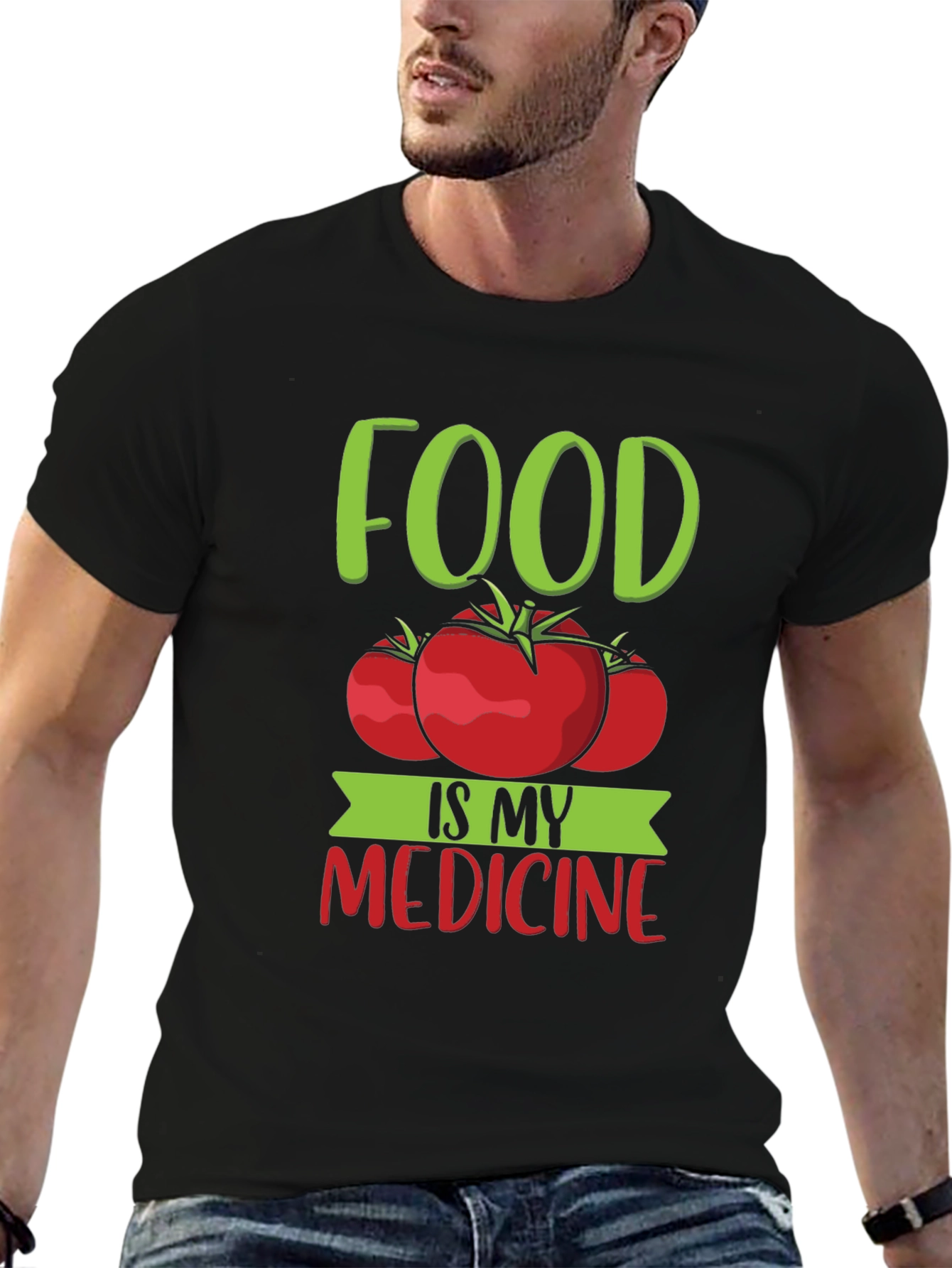 Food Is My Medicine T-Shirt - Tomato Graphic Tee