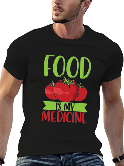 Food Is My Medicine T-Shirt - Tomato Graphic Tee