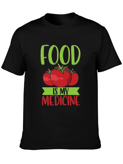 Food Is My Medicine T-Shirt - Tomato Graphic Tee
