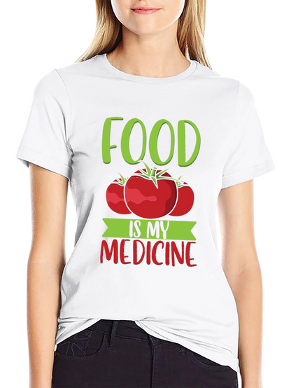 Food Is My Medicine T-Shirt - Tomato Graphic Tee