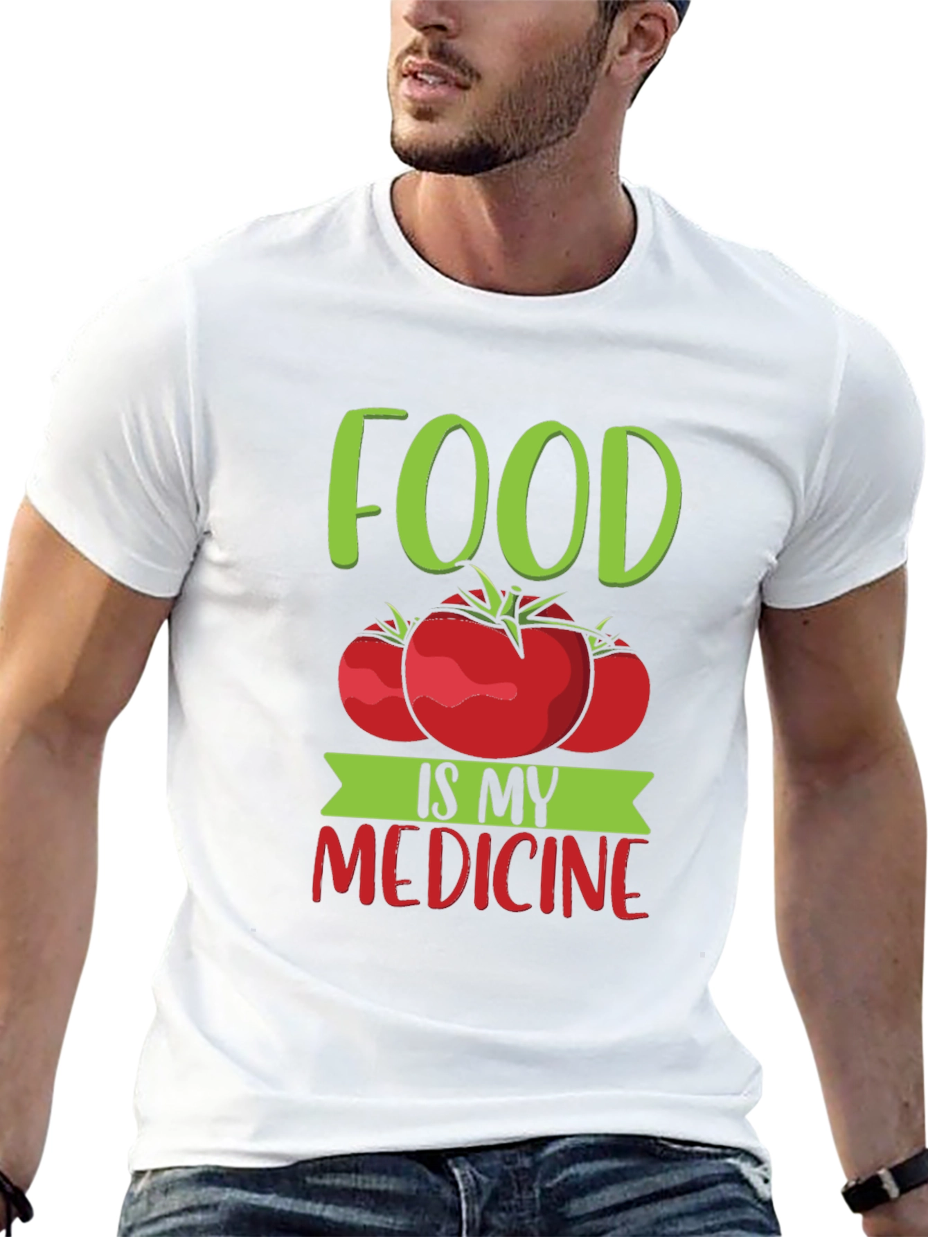 Food Is My Medicine T-Shirt - Tomato Graphic Tee