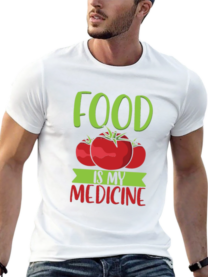 Food Is My Medicine T-Shirt - Tomato Graphic Tee