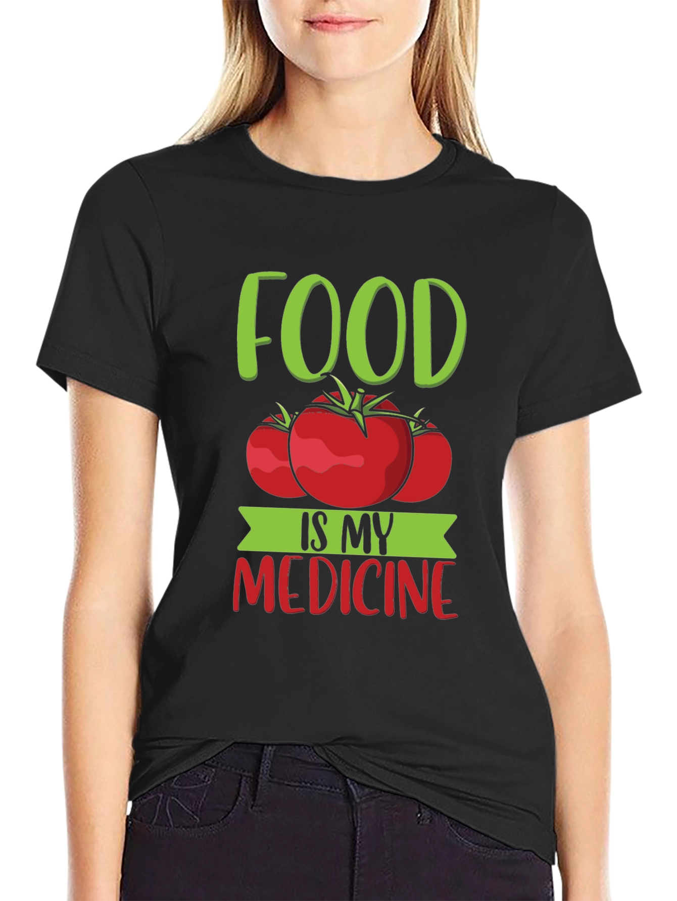 Food Is My Medicine T-Shirt - Tomato Graphic Tee