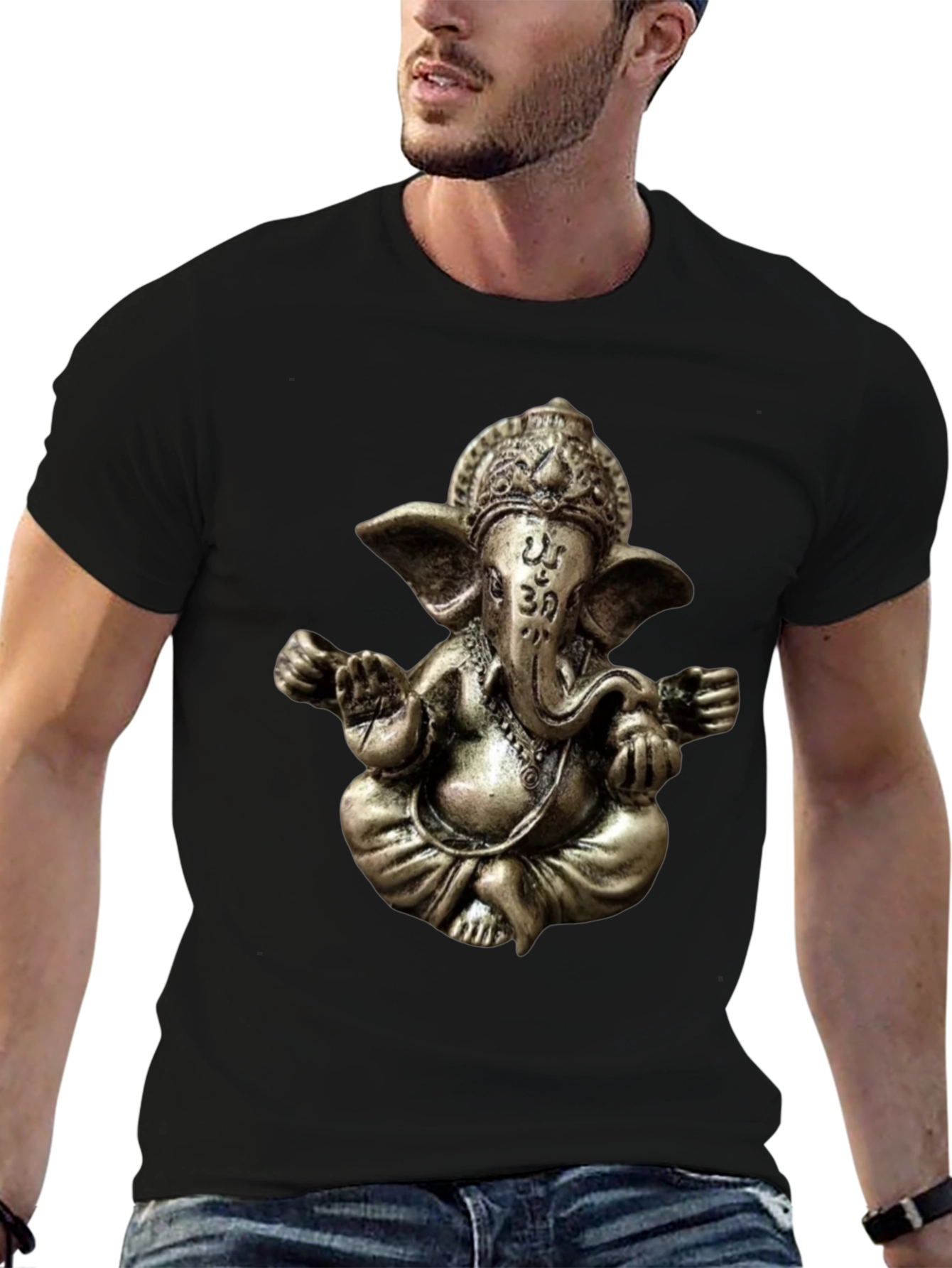 Ganesha Graphic Tee - Spiritual Om Design