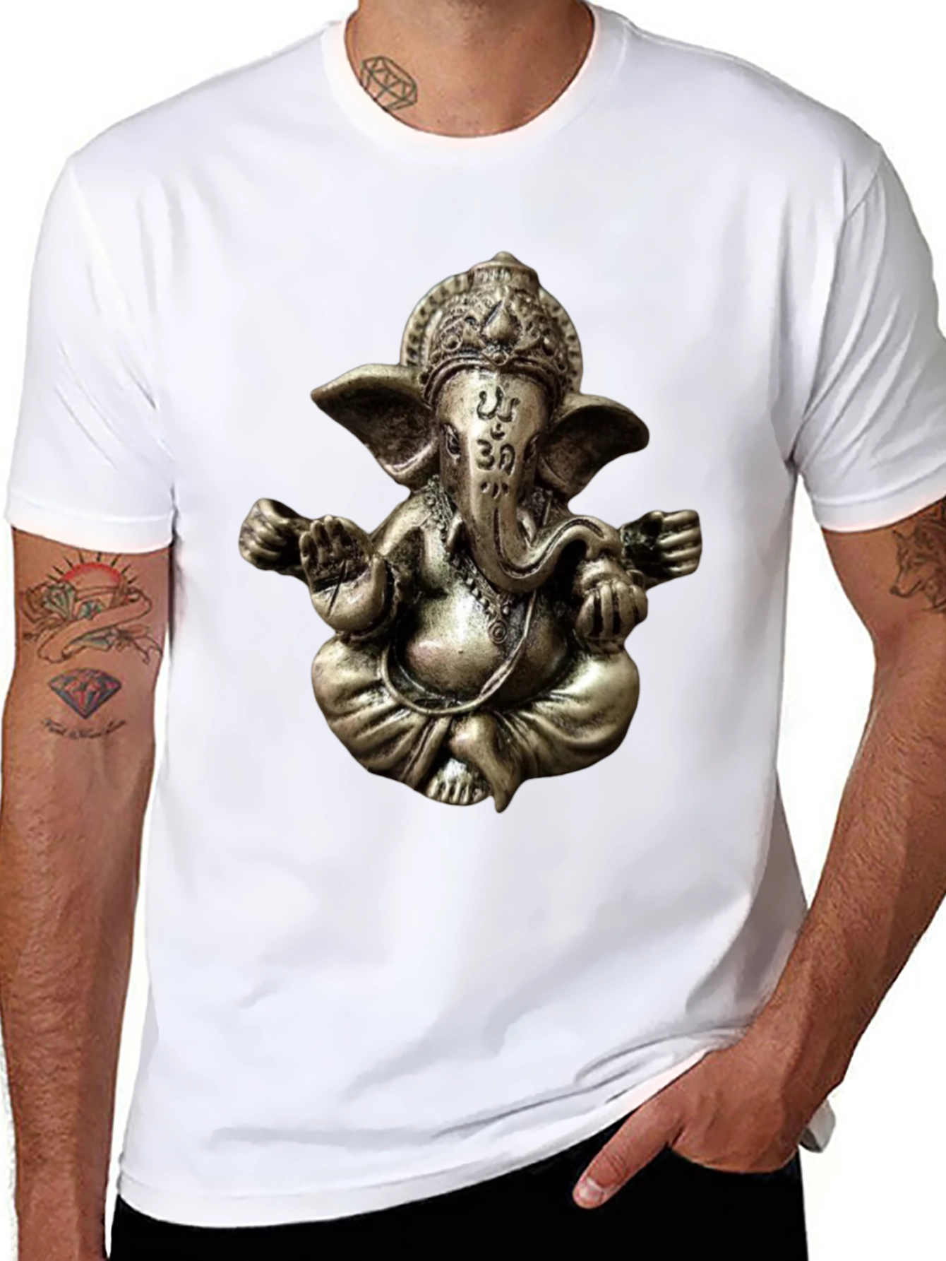 Ganesha Graphic Tee - Spiritual Om Design