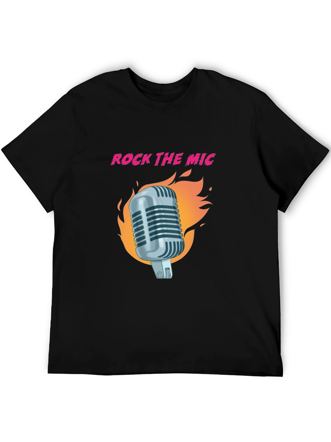 Rock the Mic Graphic T-Shirt - Black