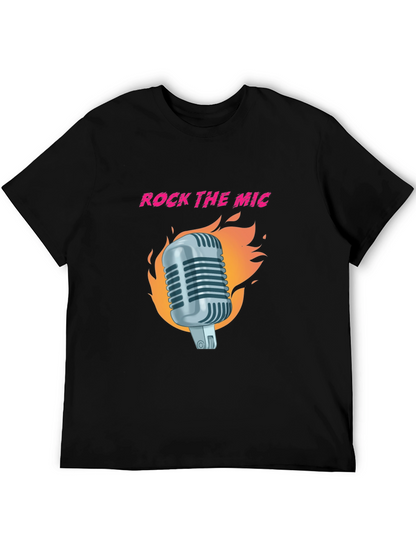 Rock the Mic Graphic T-Shirt - Black