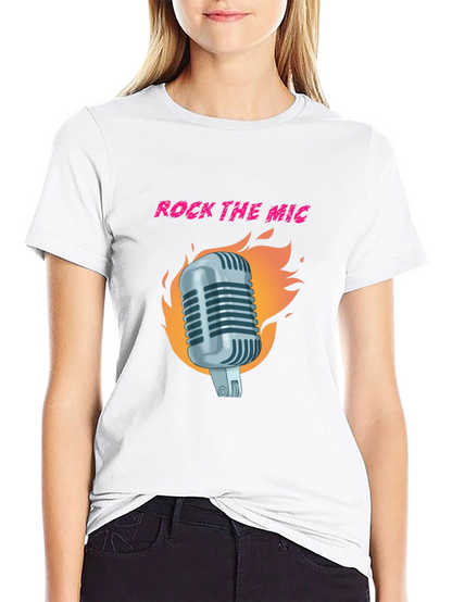 Rock the Mic Graphic T-Shirt - Black