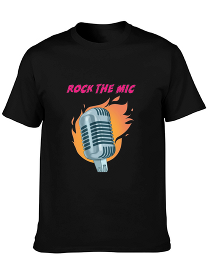 Rock the Mic Graphic T-Shirt - Black