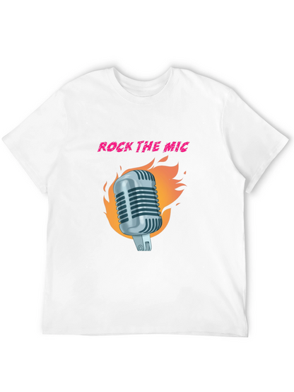 Rock the Mic Graphic T-Shirt - Black