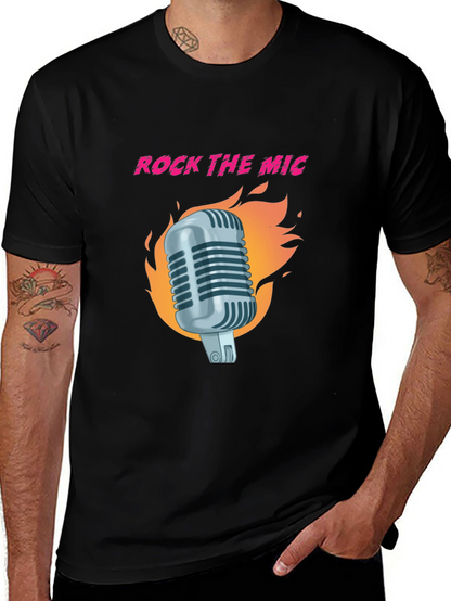 Rock the Mic Graphic T-Shirt - Black
