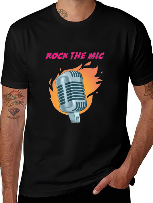 Rock the Mic Graphic T-Shirt - Black