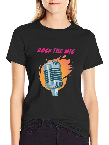 Rock the Mic Graphic T-Shirt - Black