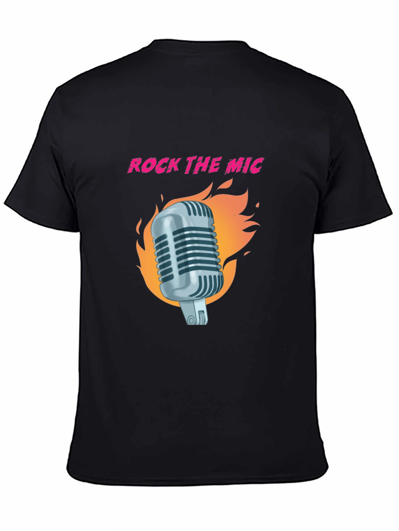Rock the Mic Graphic T-Shirt - Black