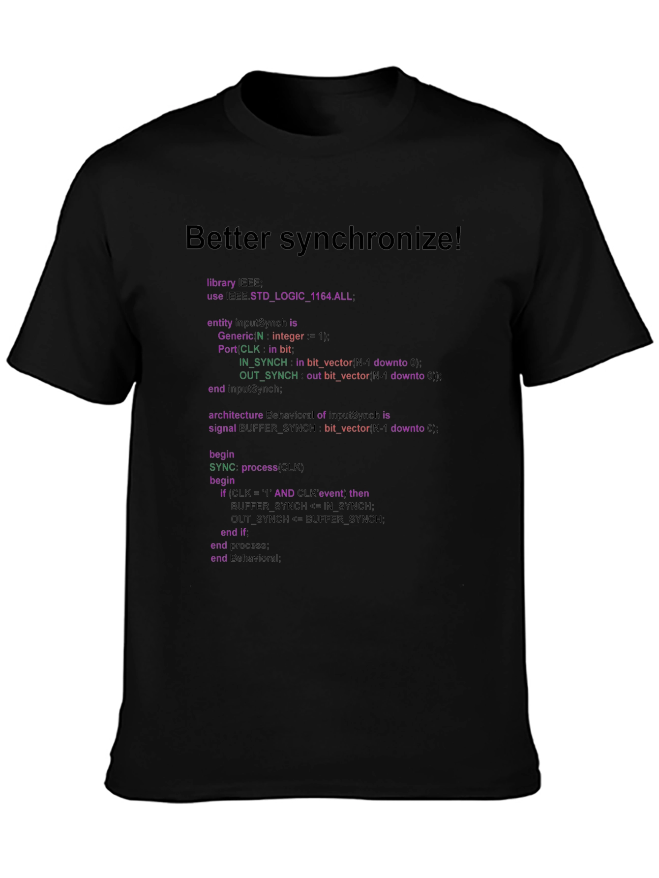 Better Synchronize Programmer T-Shirt