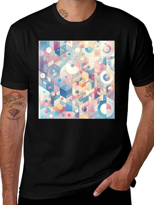 Geometric Dreamscape Tee - Artistic Print Casual Style