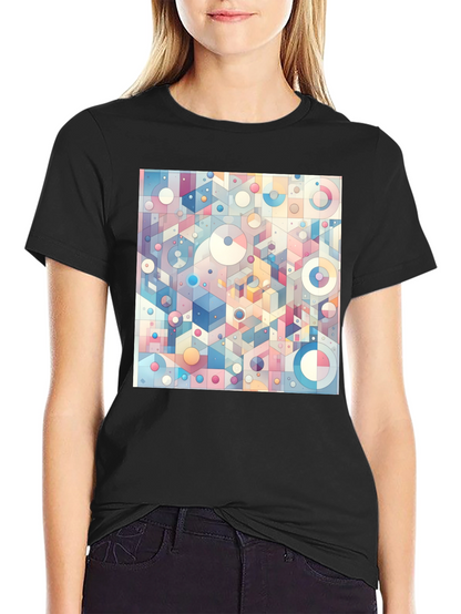 Geometric Dreamscape Tee - Artistic Print Casual Style