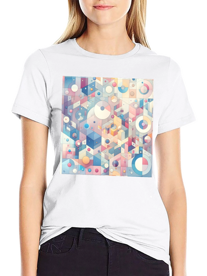 Geometric Dreamscape Tee - Artistic Print Casual Style